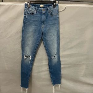 Mother High Waisted Looker Ankle Fray